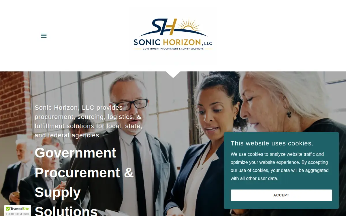 Homepage of Sonic Horizon, LLC