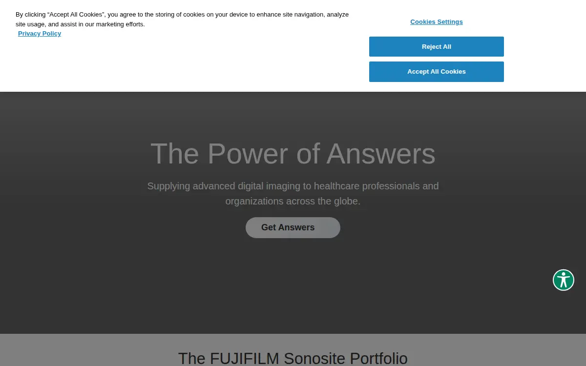 Homepage of Fujifilm Sonosite INC