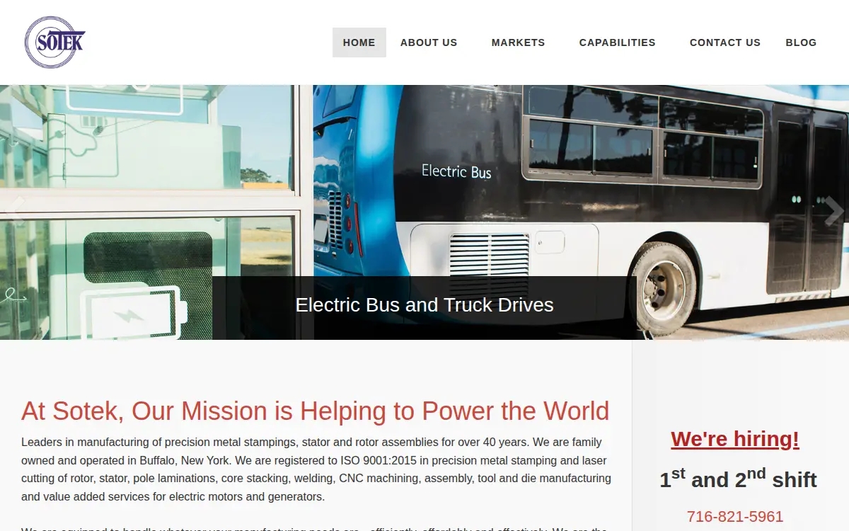 Homepage of Sotek INC