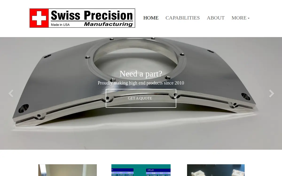 Homepage of Sp Manufacturing INC