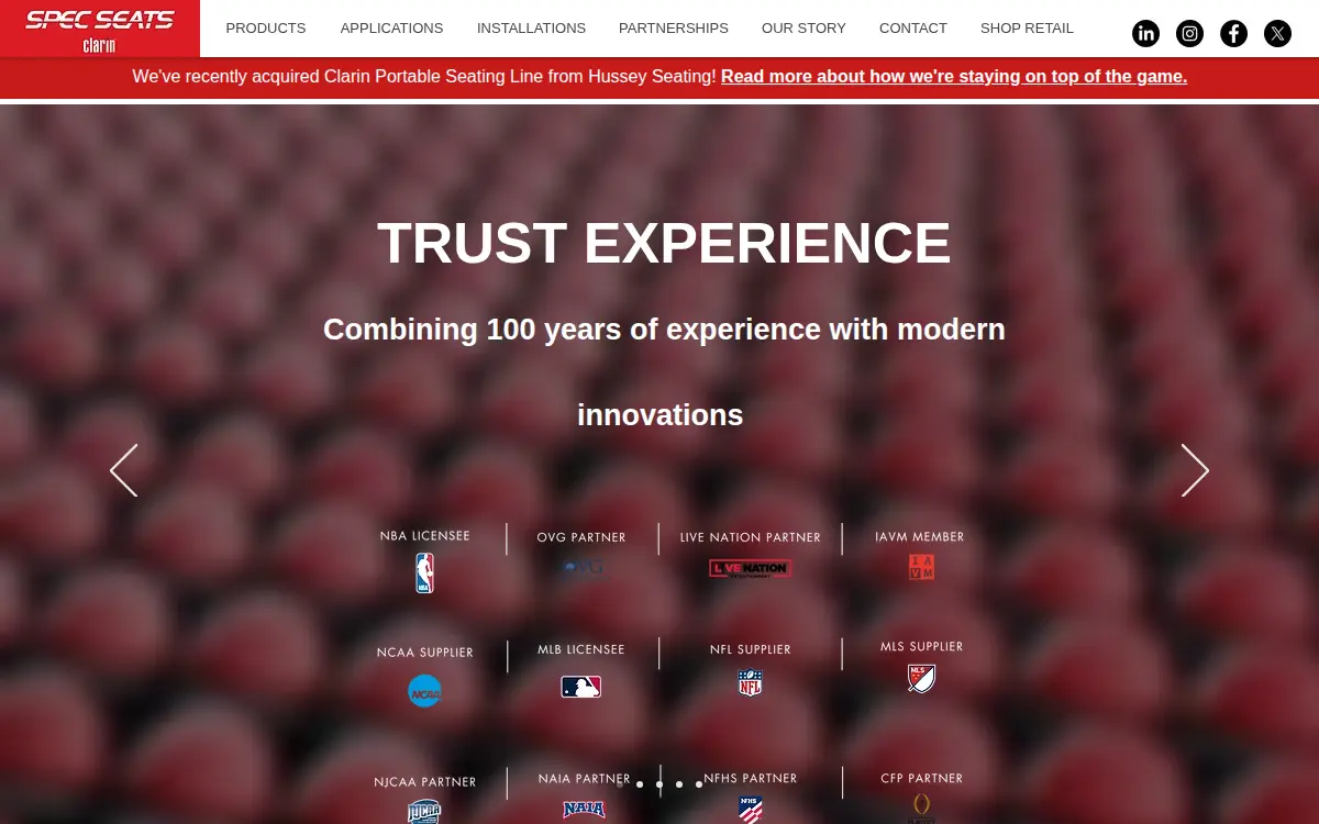 Homepage of Specseats Int L CORP