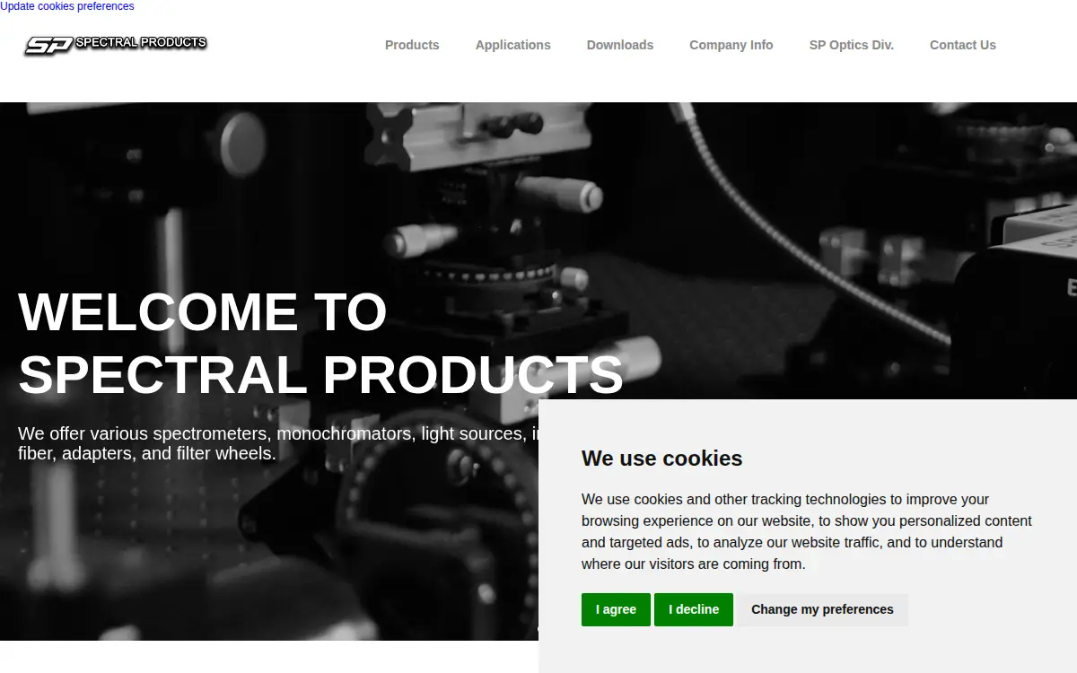 Homepage of Spectral LLC