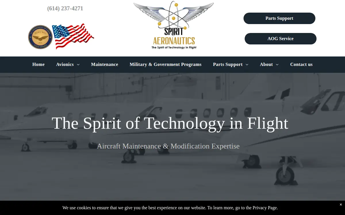 Homepage of Spirit Avionics Limited