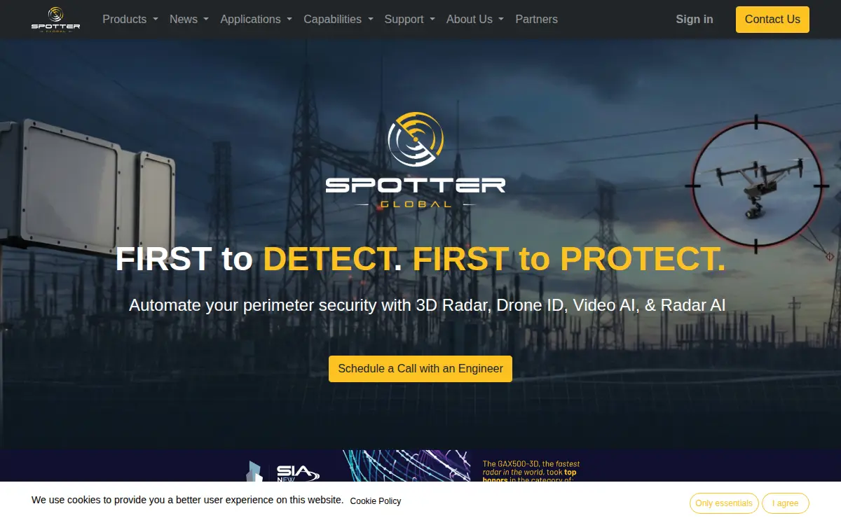 Homepage of Spotterrf LLC
