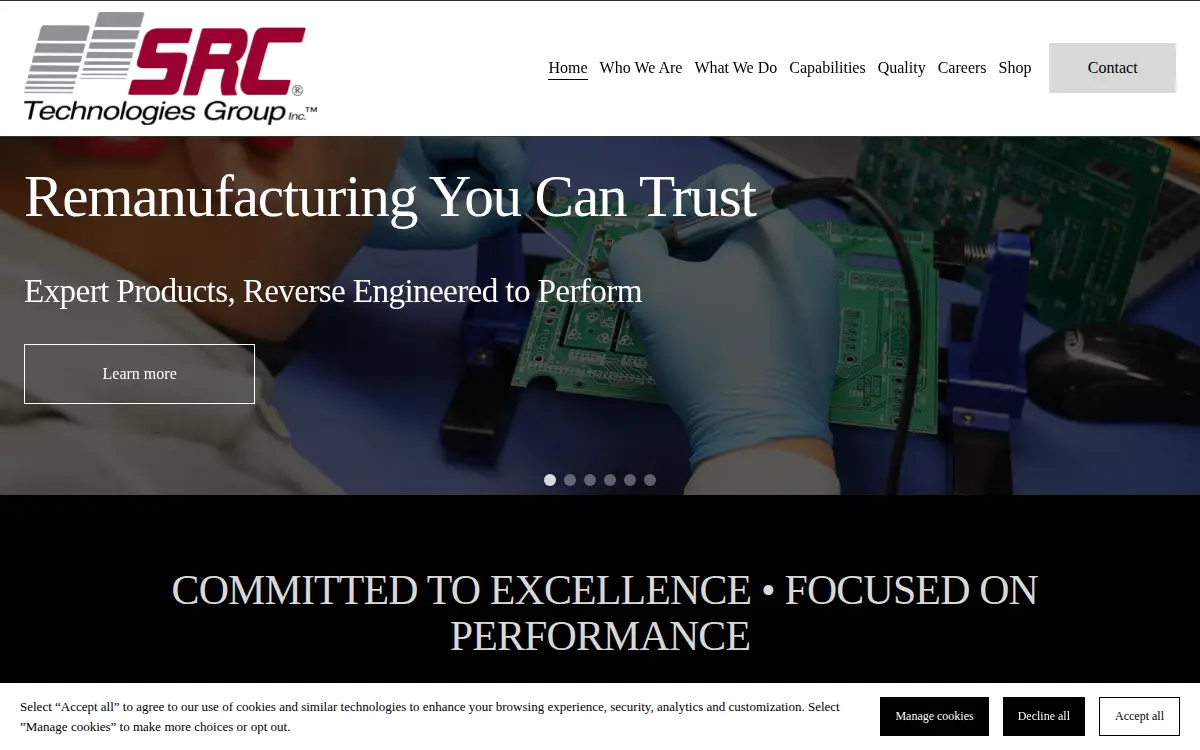 Homepage of Src Technologies Group INC