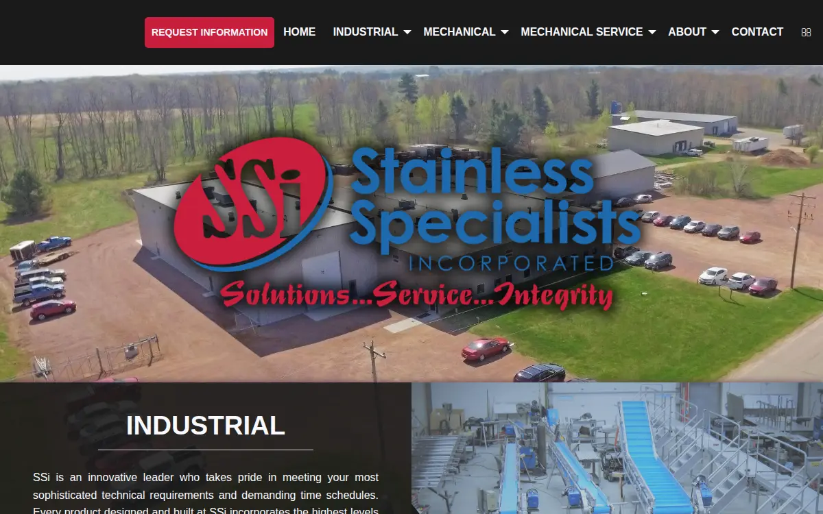 Homepage of Stainless Specialists INC