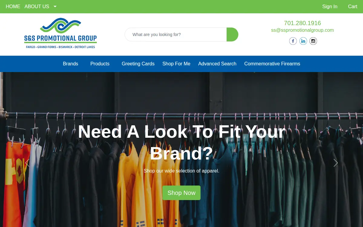Homepage of S & S Promotional Group INC.