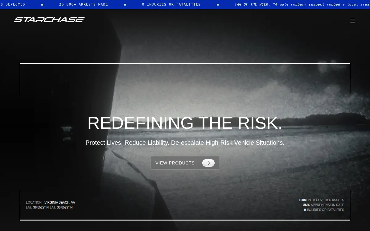 Homepage of Starchase LLC