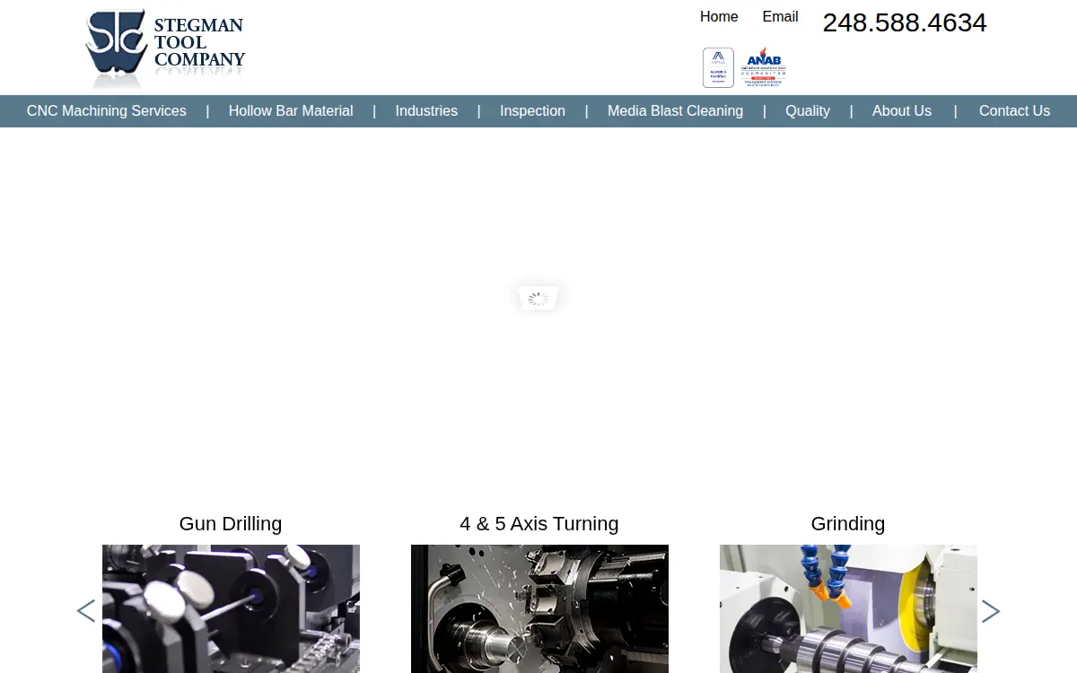 Homepage of Stegman Tool Co, INC