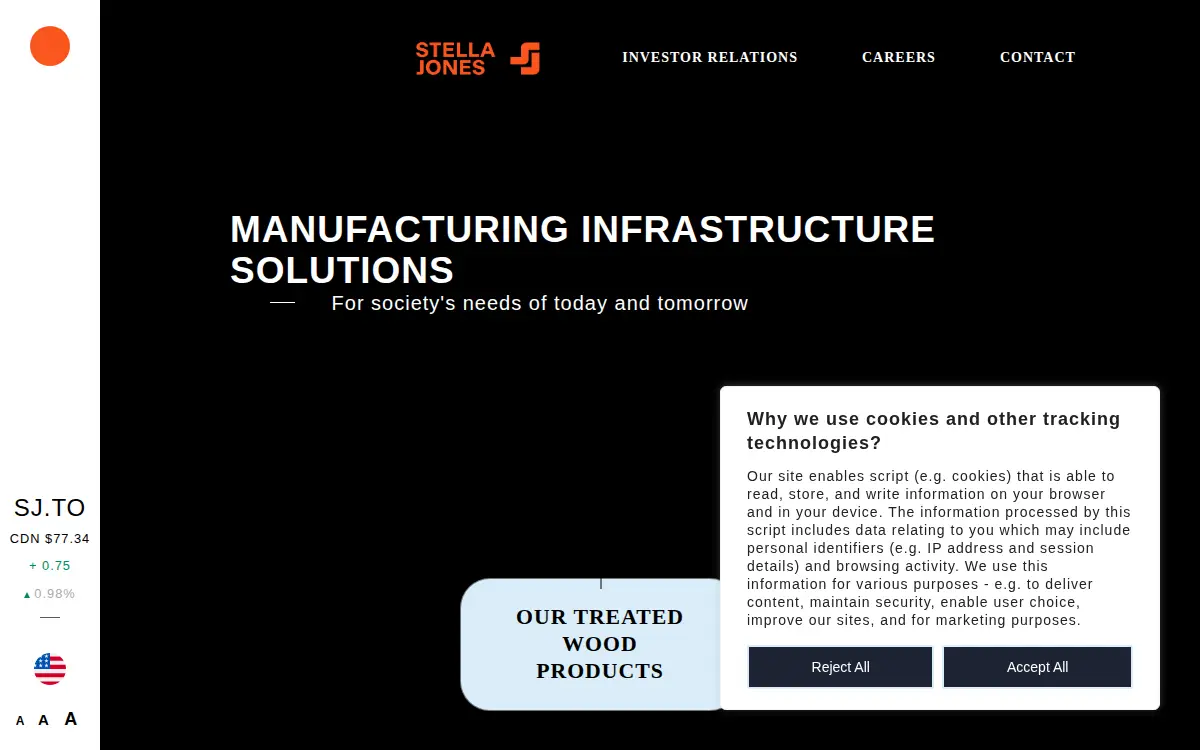 Homepage of Stella-jones CORP
