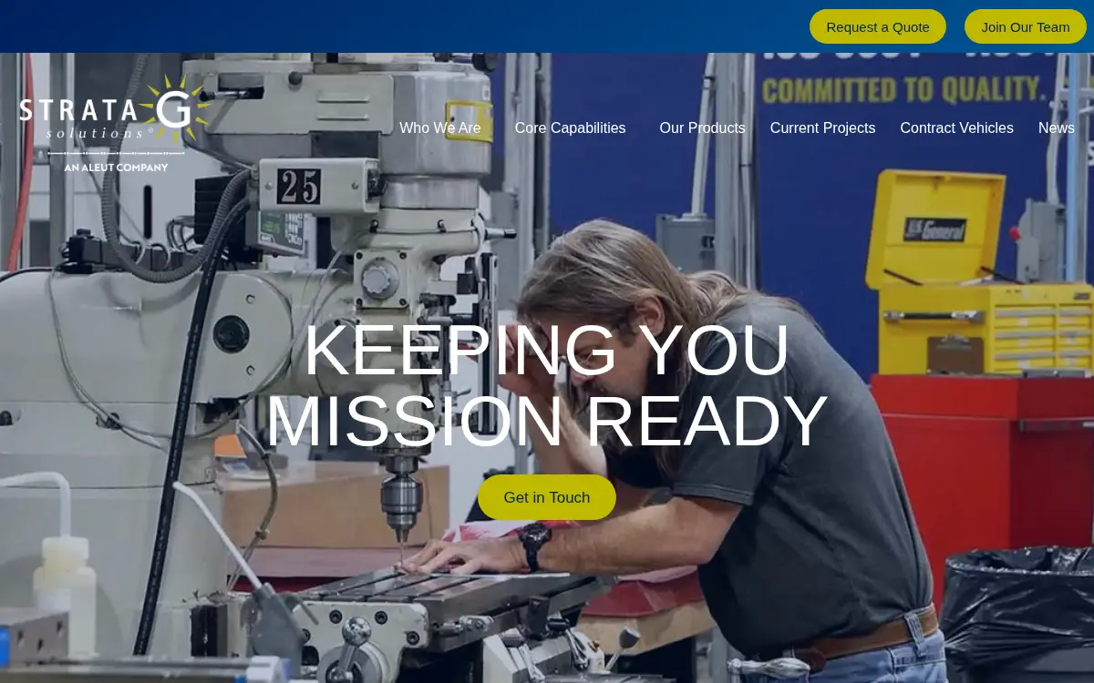 Homepage of Strata-g Solutions LLC