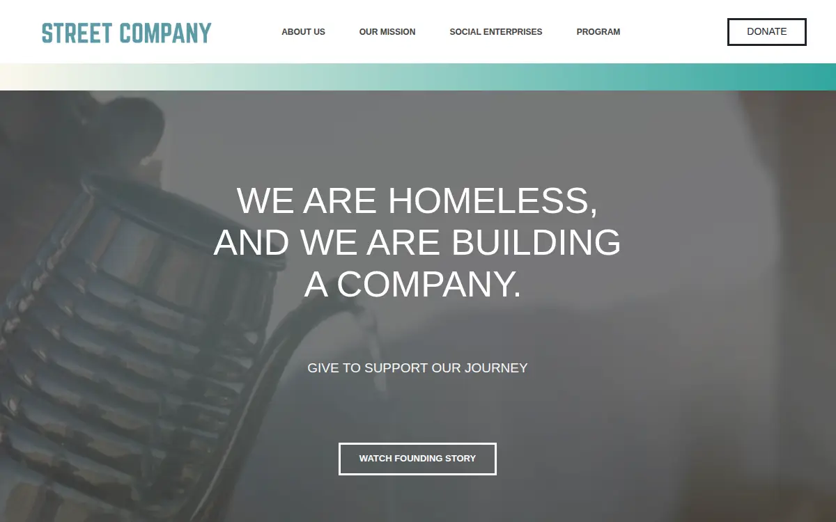 Homepage of Lancaster Homeless Group