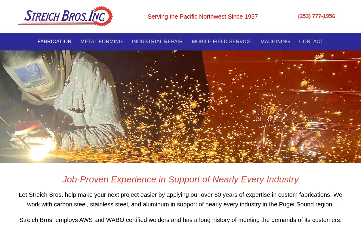 Homepage of Streich Bros INC