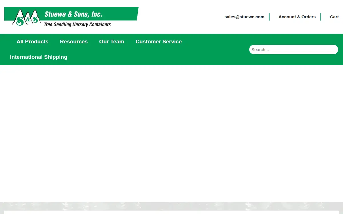 Homepage of Stuewe and Sons, INC