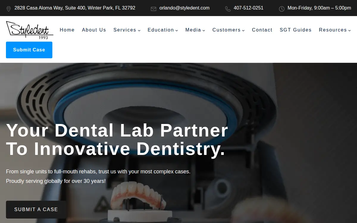 Homepage of Styledent LLC