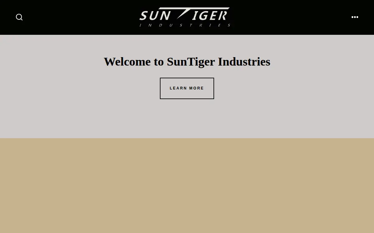 Homepage of Suntiger Industries LLC