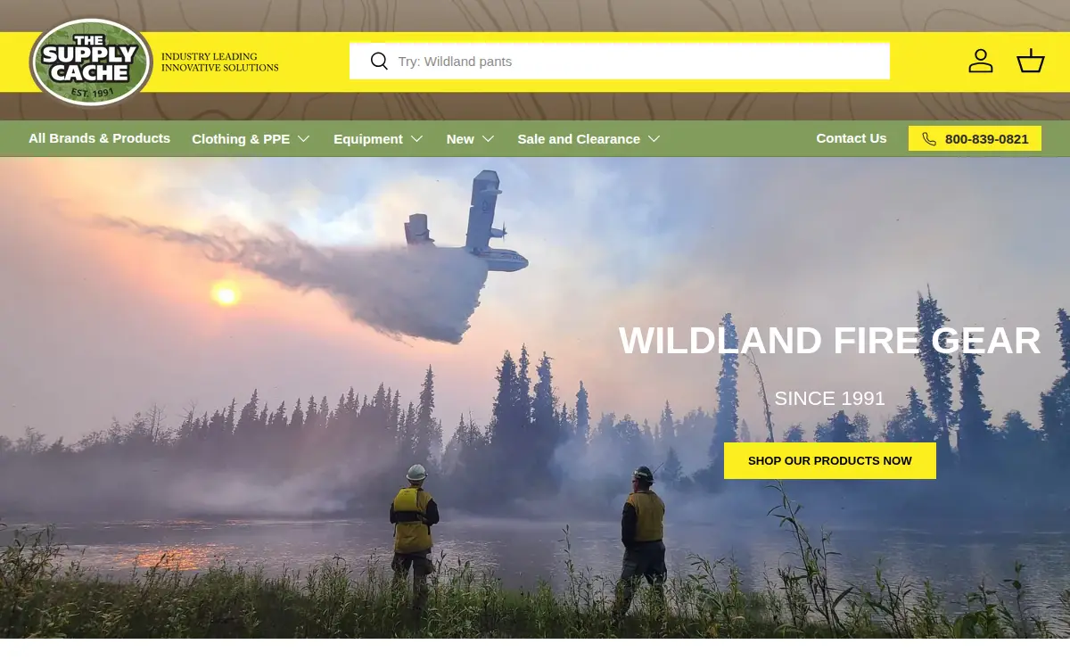 Homepage of The Supply Cache, LLC
