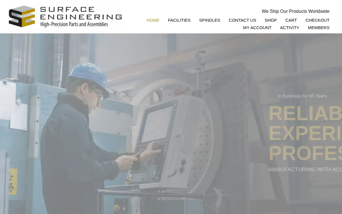 Homepage of Surface Engineering Specialties