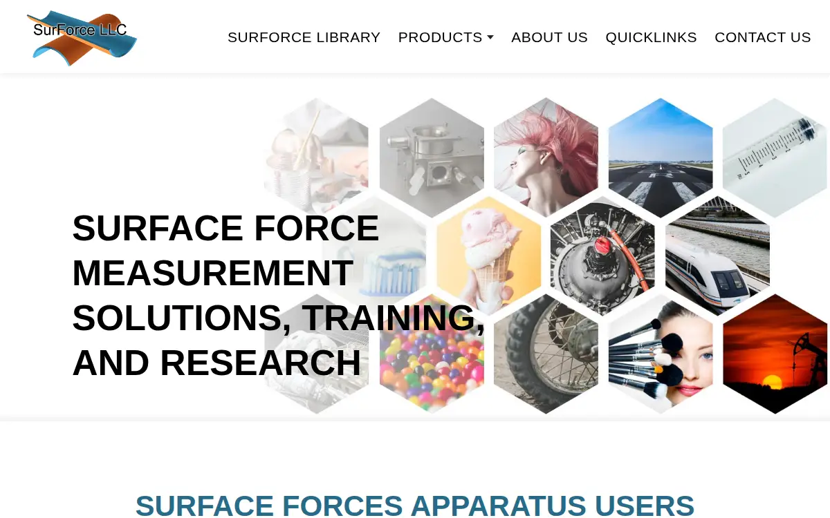 Homepage of Surforce, LLC