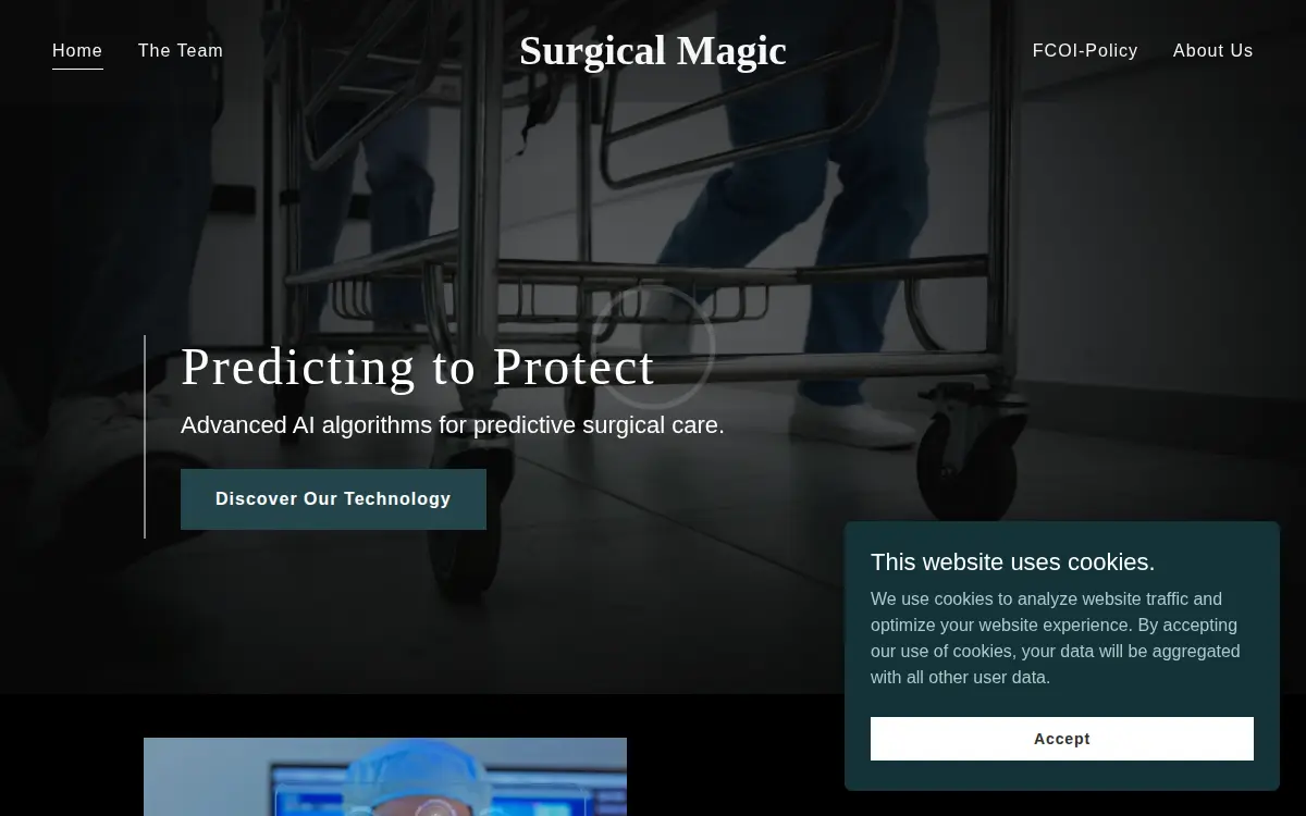 Homepage of Surgical Magic LLC