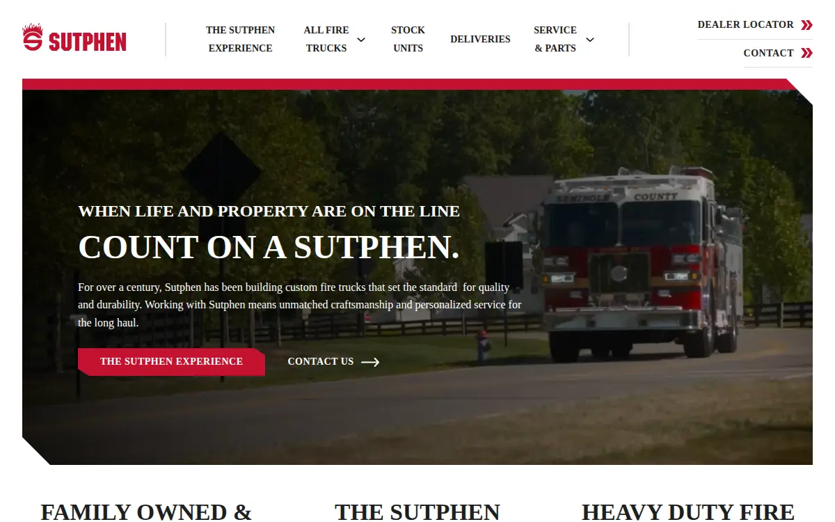 Homepage of Sutphen CORP