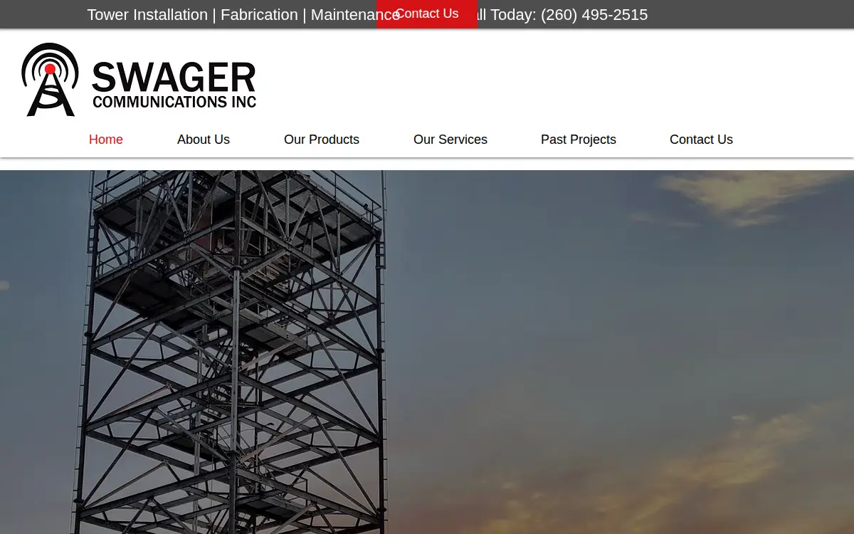 Homepage of Swager Communications, INC.
