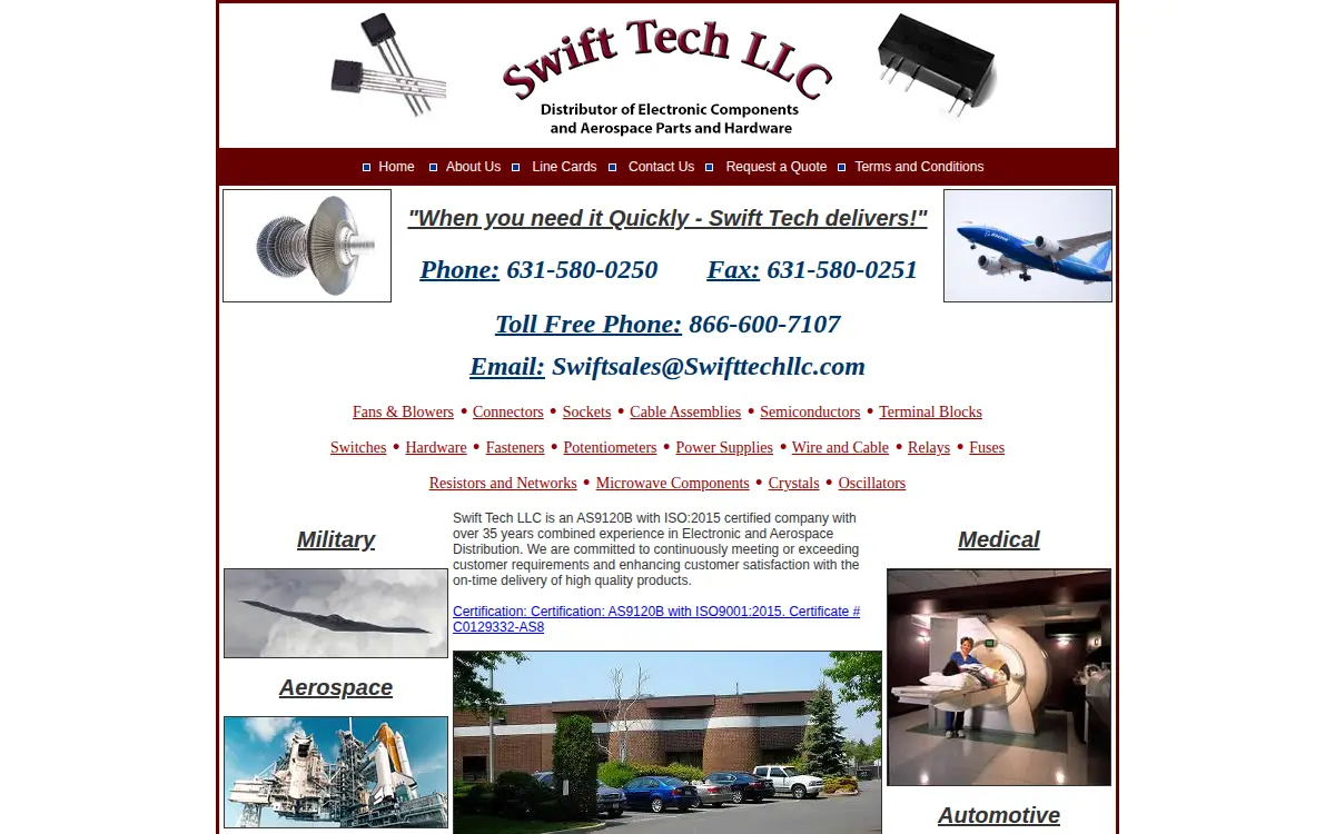 Homepage of Swift Tech LLC