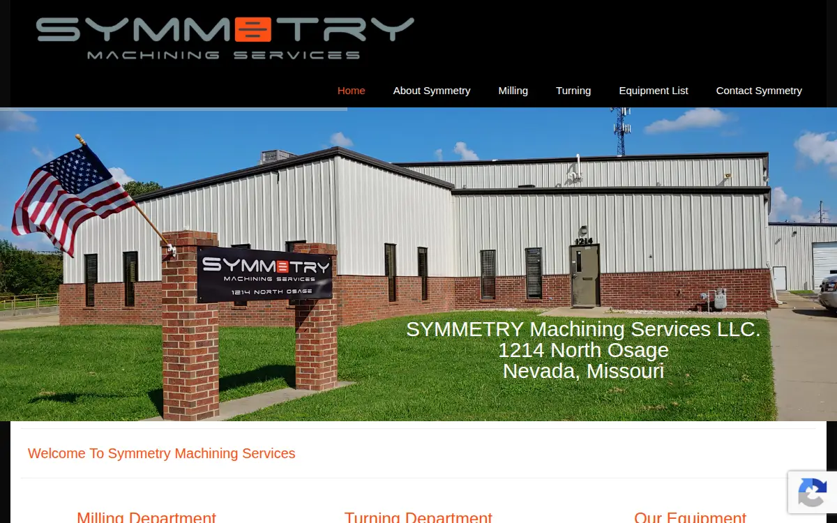 Homepage of Symmetry Machining Services LLC