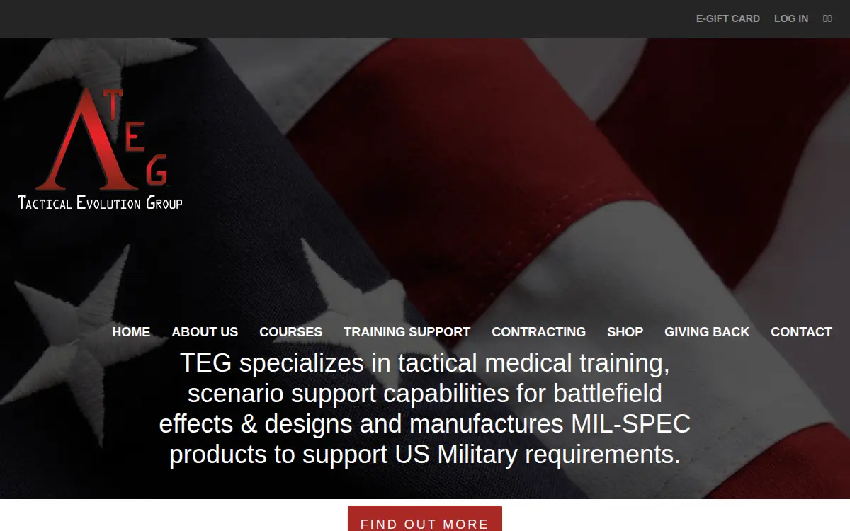 Homepage of Tactical Evolution Group, LLC