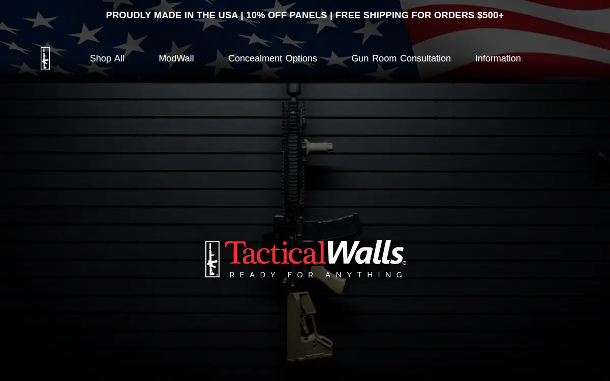 Homepage of Tactical Walls LLC