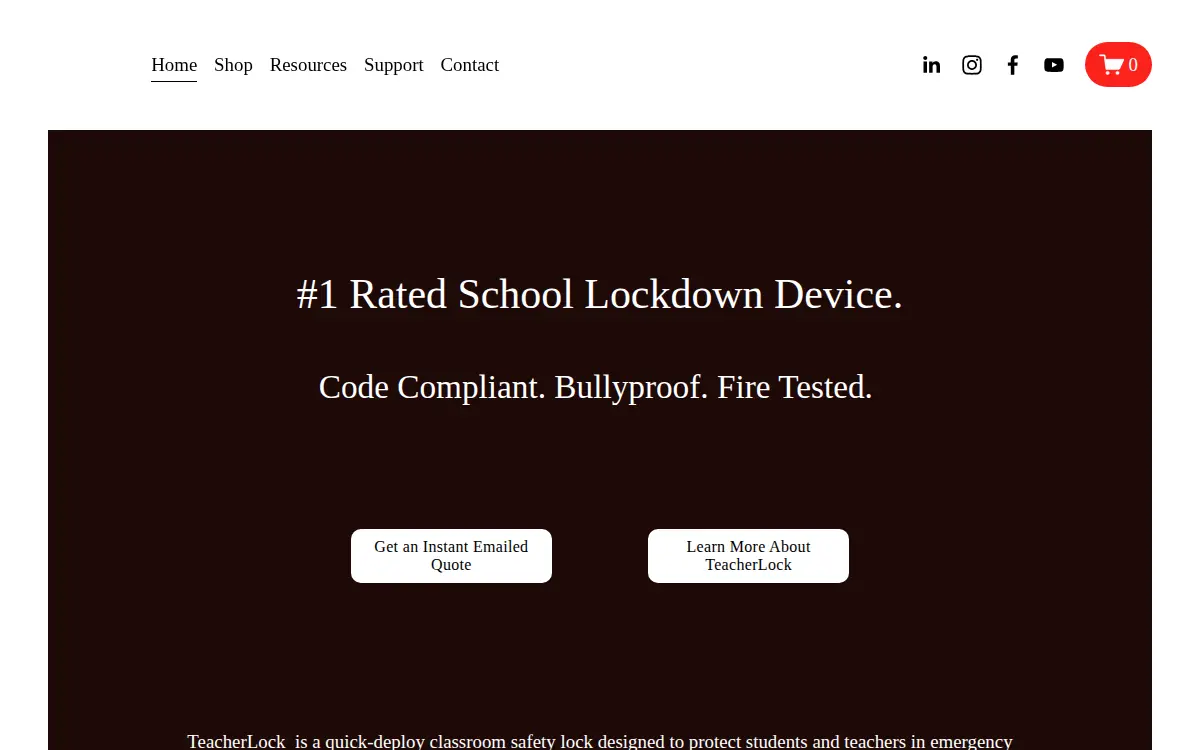 Homepage of Saberlock Solutions LLC