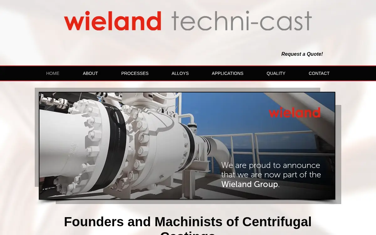 Homepage of Techni-cast LLC