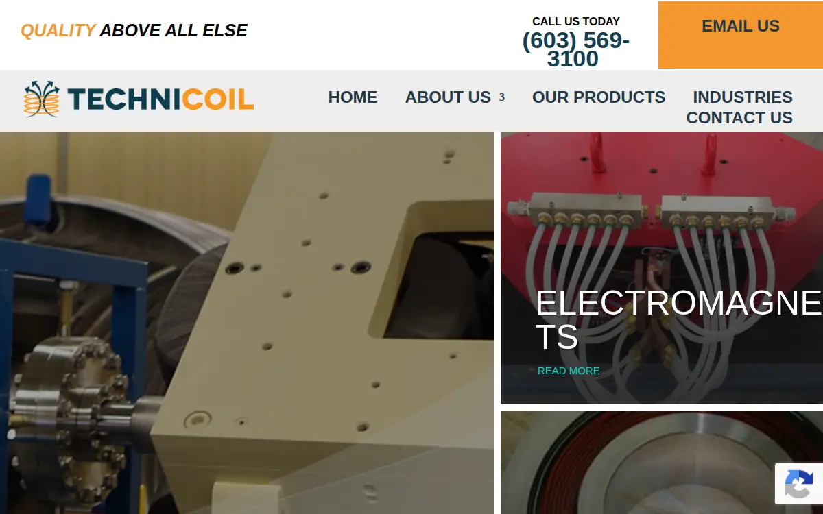 Homepage of Technicoil LLC