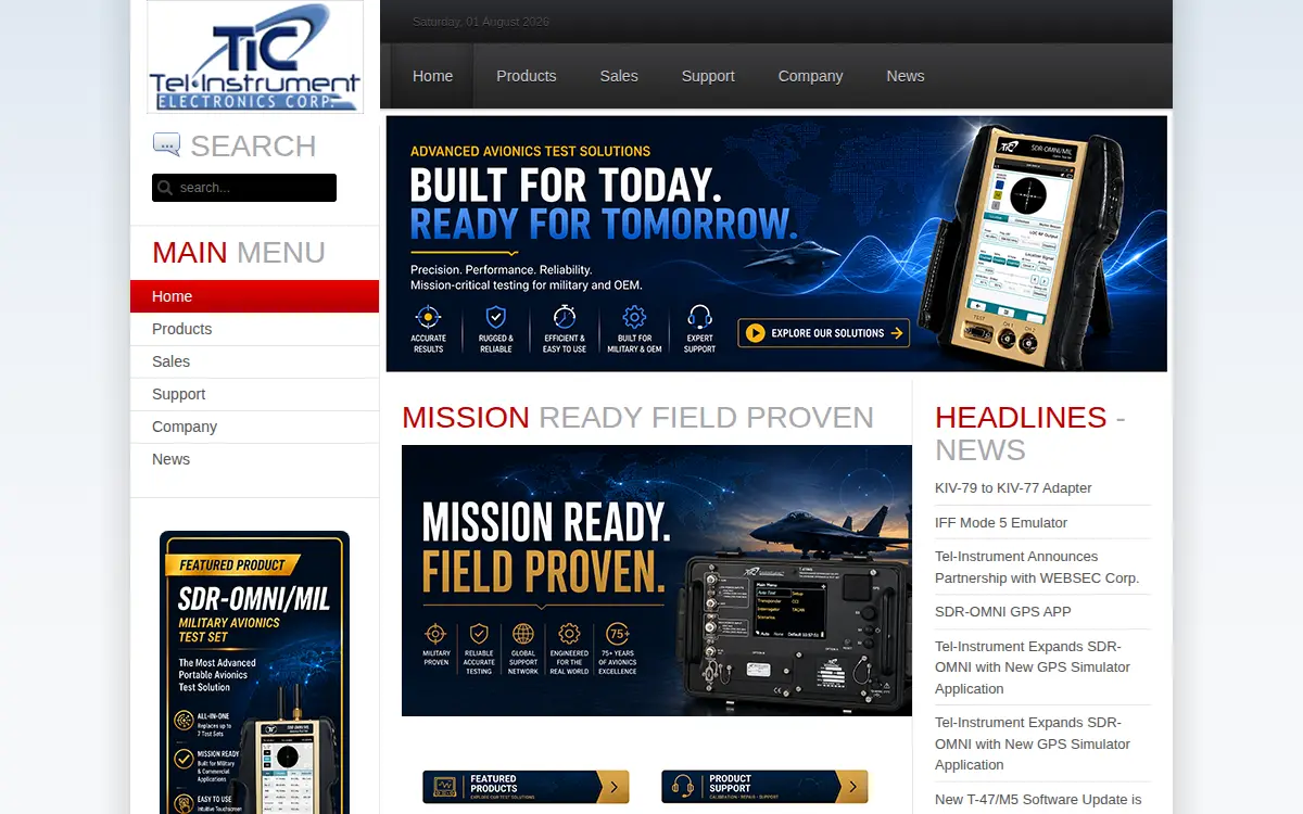 Homepage of Tel-instrument Electronics CORP