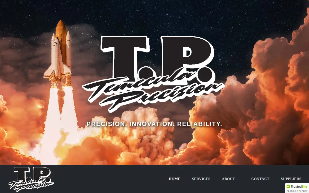 Homepage of Temecula Precision Fabrication, INC.
