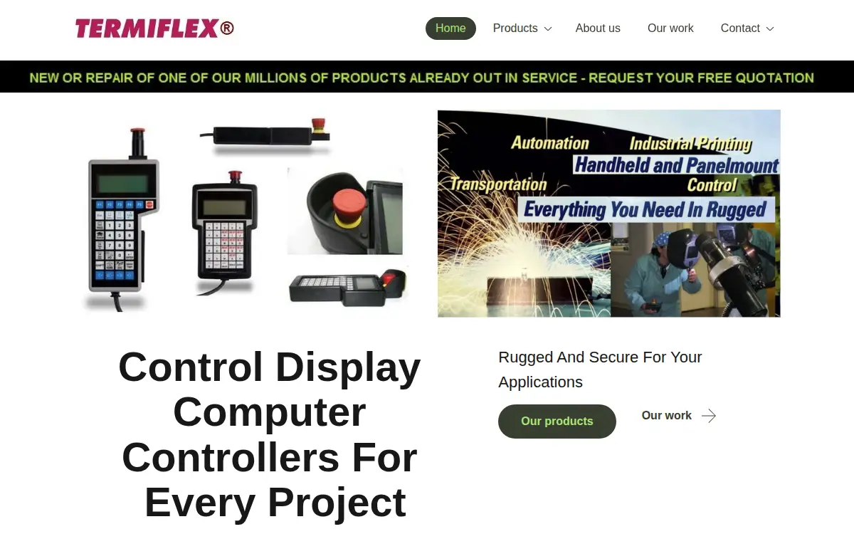 Homepage of Termiflex LLC