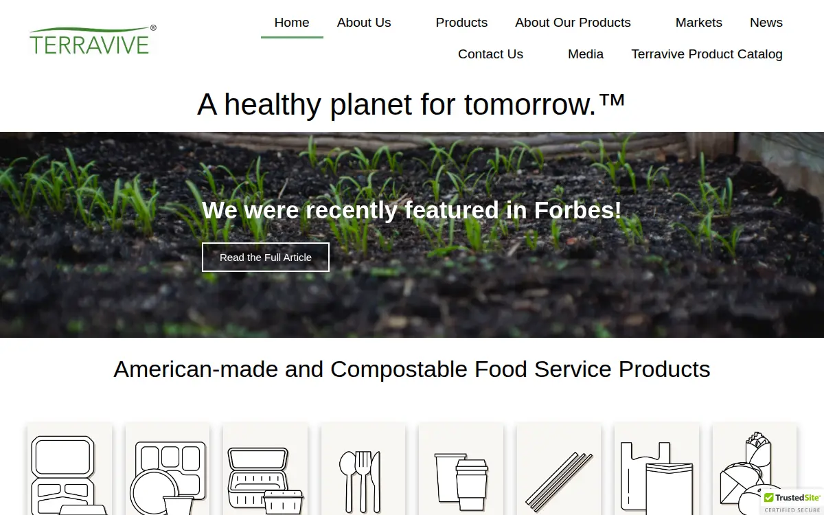 Homepage of Terravive LLC