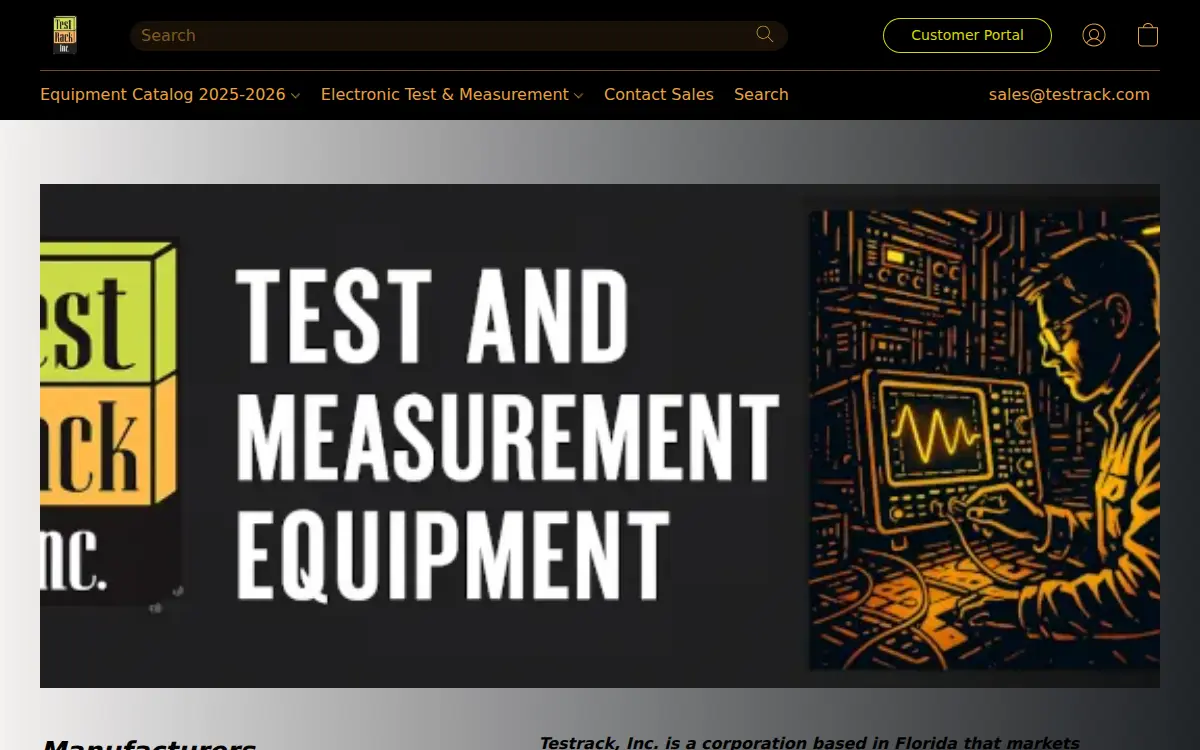 Homepage of Testrack INC