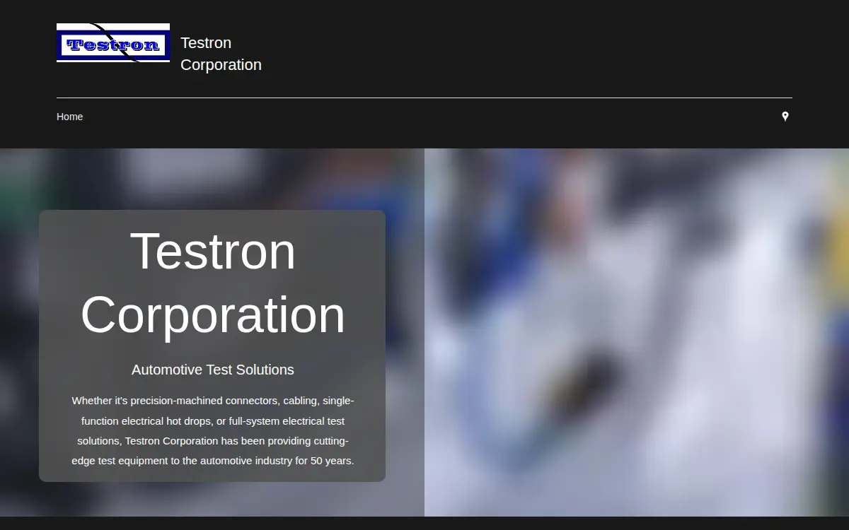 Homepage of Testron, INC.