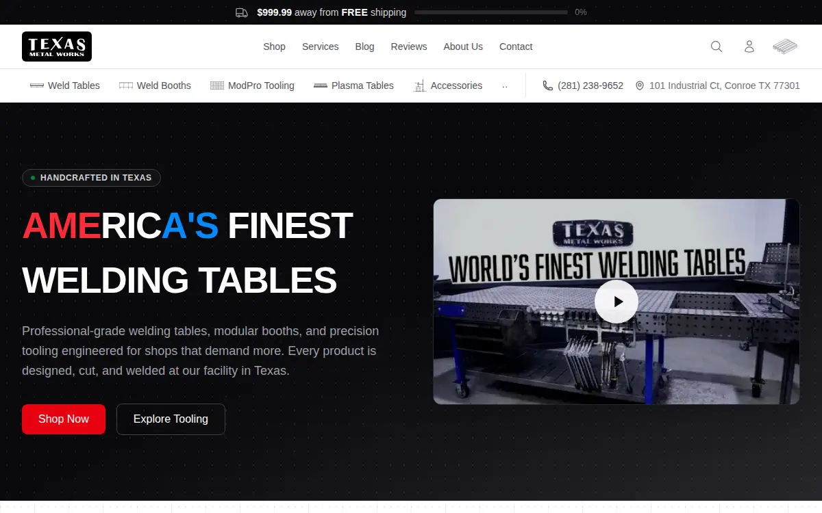 Homepage of Texas Metal Works, LTD CO.