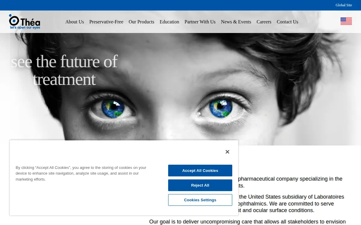Homepage of Thea Pharma, INC.