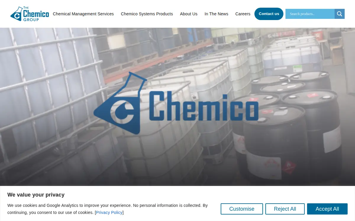 Homepage of Chemico Systems, INC.