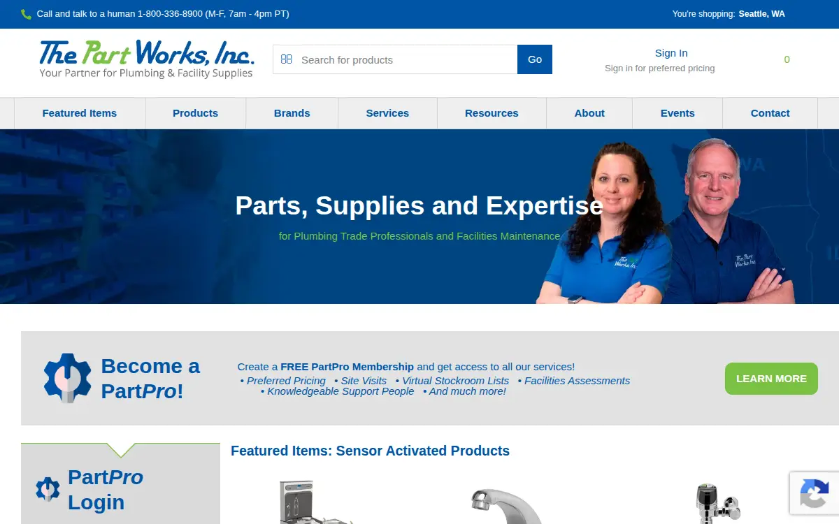 Homepage of Part Works INC