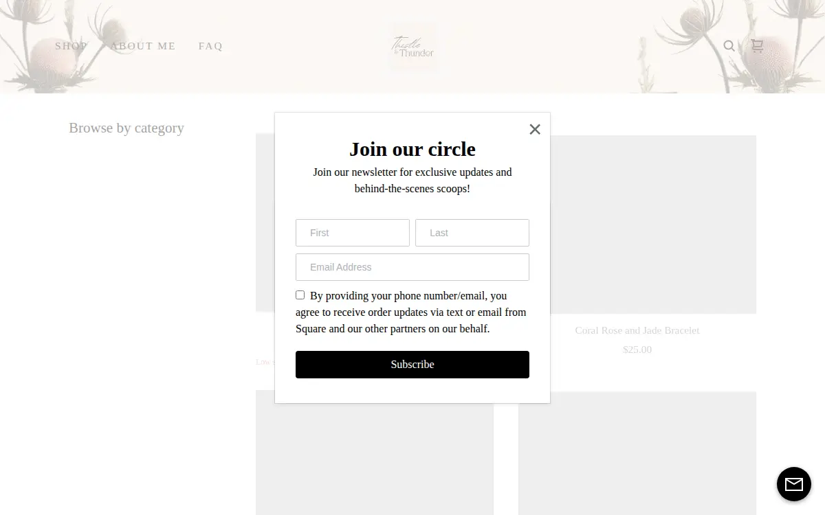 Homepage of Thistle & Thunder, LLC