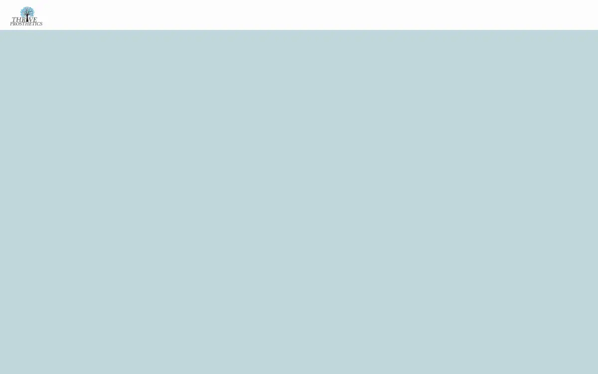 Homepage of Thrive Prosthetics