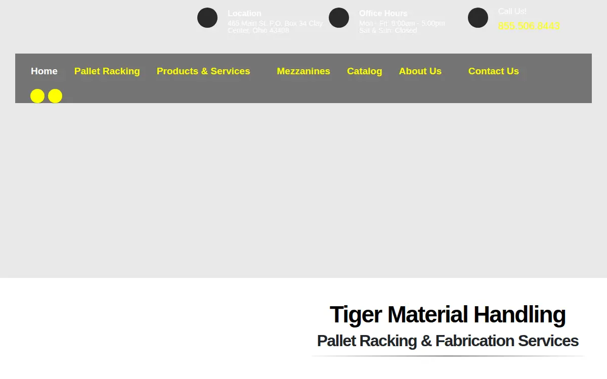 Homepage of Tiger Material Handling, INC.