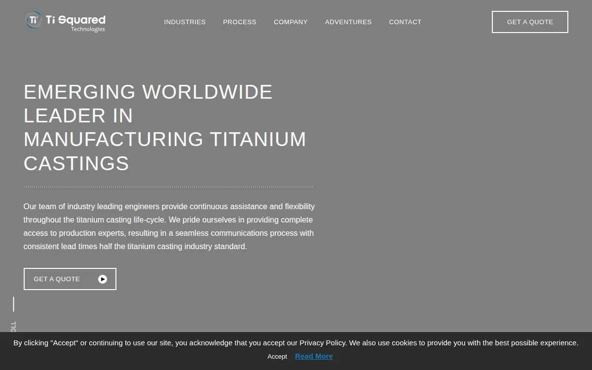 Homepage of Ti Squared Technologies, INC.
