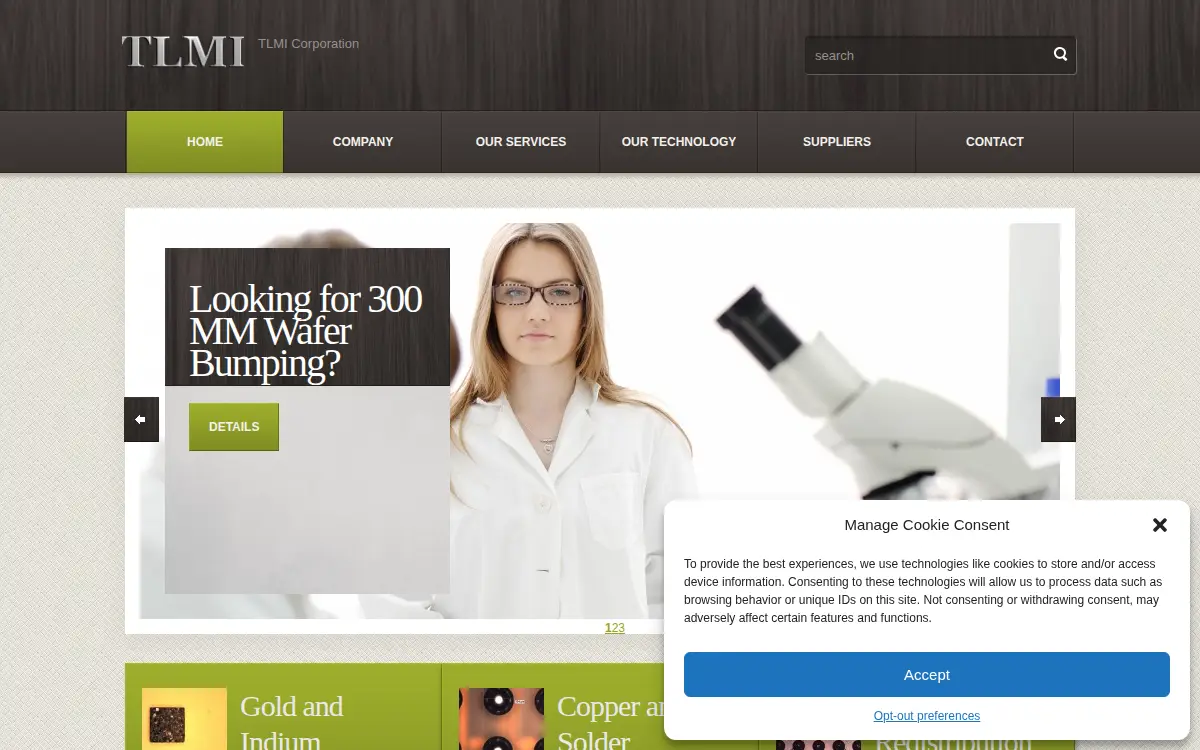 Homepage of Tlmi Corporation
