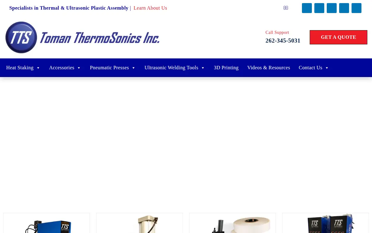 Homepage of Toman Thermosonics INC