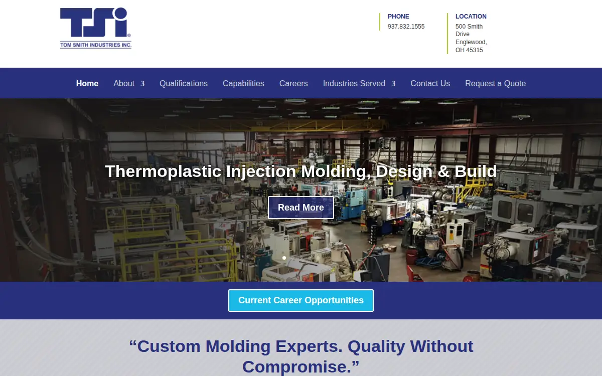 Homepage of Tom Smith Industries, INC.